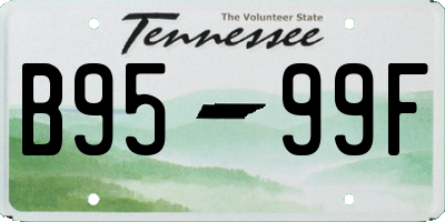 TN license plate B9599F