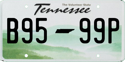 TN license plate B9599P