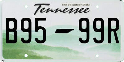 TN license plate B9599R