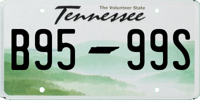 TN license plate B9599S