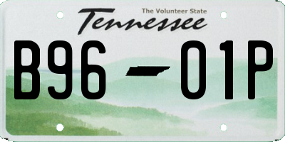 TN license plate B9601P
