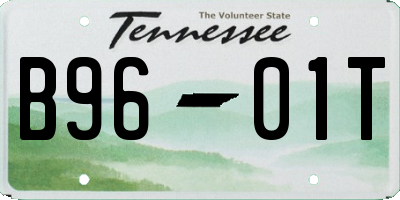 TN license plate B9601T