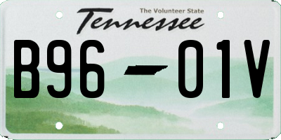 TN license plate B9601V