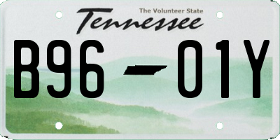 TN license plate B9601Y
