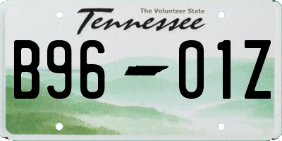 TN license plate B9601Z