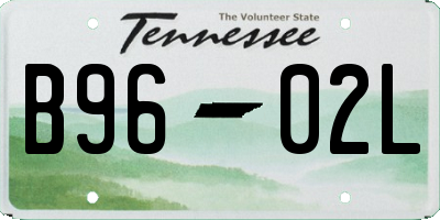 TN license plate B9602L