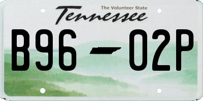 TN license plate B9602P