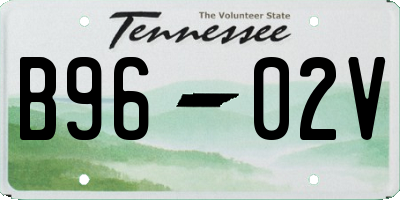 TN license plate B9602V