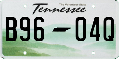 TN license plate B9604Q