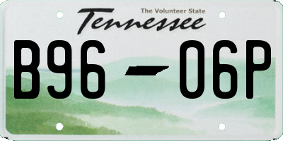 TN license plate B9606P