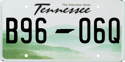 TN license plate B9606Q