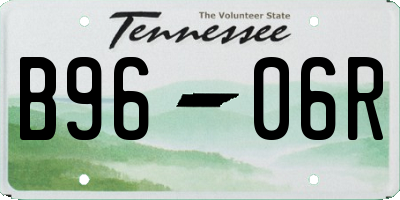 TN license plate B9606R