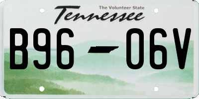 TN license plate B9606V
