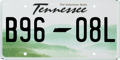 TN license plate B9608L