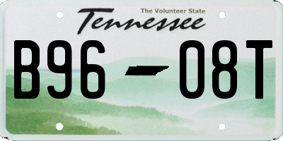 TN license plate B9608T
