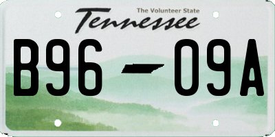 TN license plate B9609A