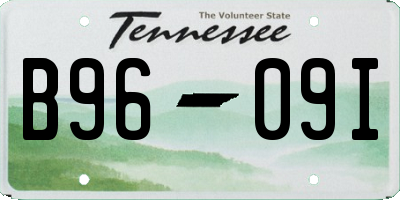 TN license plate B9609I