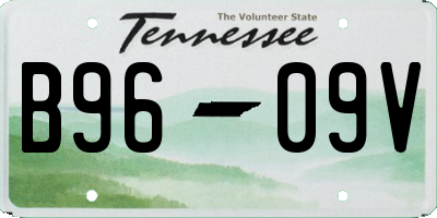 TN license plate B9609V