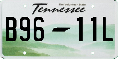 TN license plate B9611L