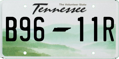 TN license plate B9611R