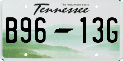 TN license plate B9613G
