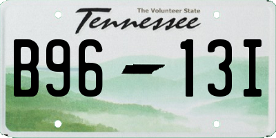 TN license plate B9613I