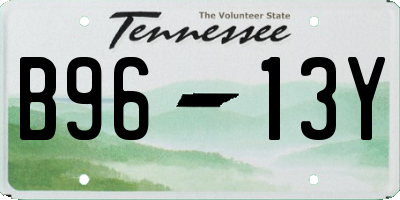 TN license plate B9613Y