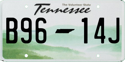 TN license plate B9614J