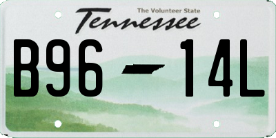 TN license plate B9614L