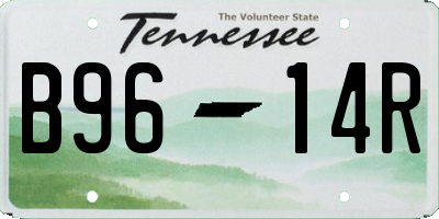 TN license plate B9614R