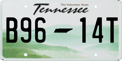 TN license plate B9614T