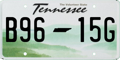 TN license plate B9615G