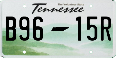 TN license plate B9615R