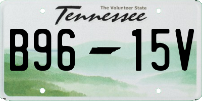 TN license plate B9615V
