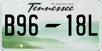 TN license plate B9618L