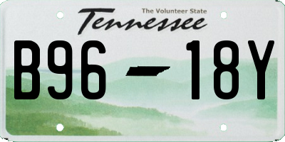 TN license plate B9618Y
