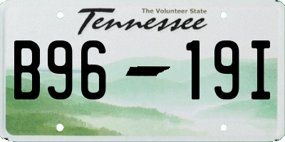 TN license plate B9619I