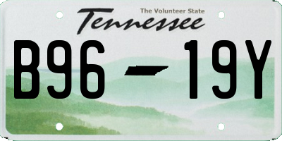 TN license plate B9619Y