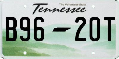 TN license plate B9620T