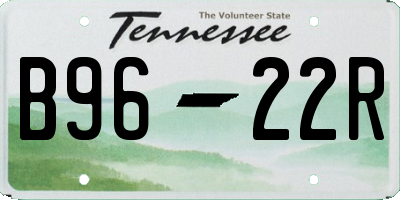 TN license plate B9622R