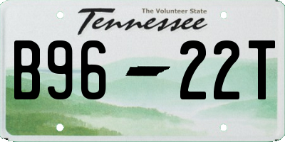 TN license plate B9622T