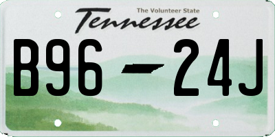TN license plate B9624J