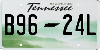 TN license plate B9624L