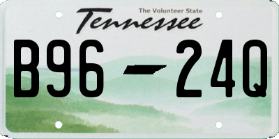 TN license plate B9624Q
