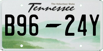 TN license plate B9624Y