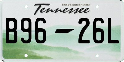TN license plate B9626L