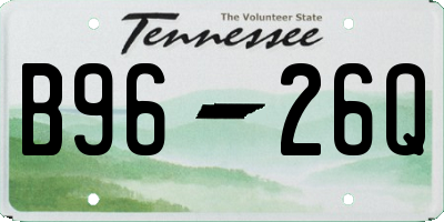 TN license plate B9626Q