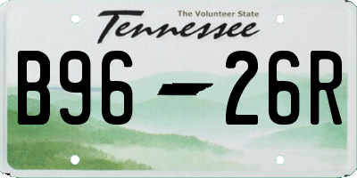 TN license plate B9626R