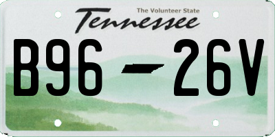 TN license plate B9626V