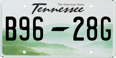 TN license plate B9628G